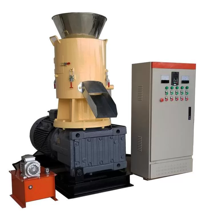 100-150KG/H Biomass Burning Wood Pellet Machine Sawdust Pellet Mill Roller  Rotate Flat Die Pellet Making Machine